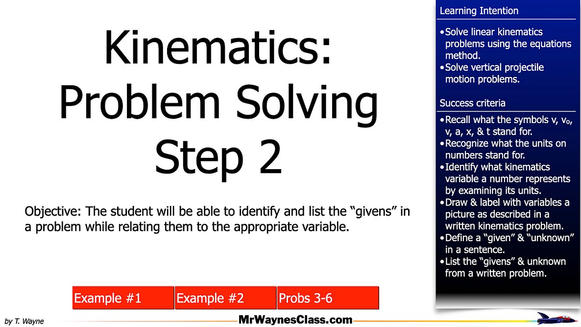 003 Kinematics Problem Solving w-vectors 2026.002