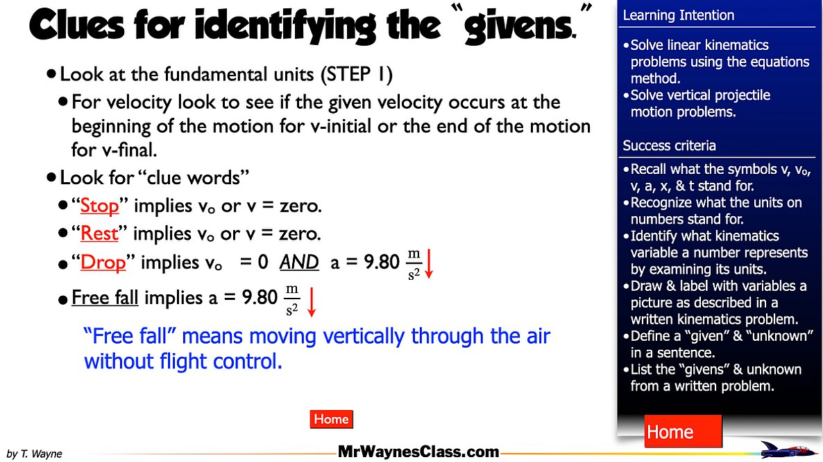 003 Kinematics Problem Solving w-vectors 2026.004