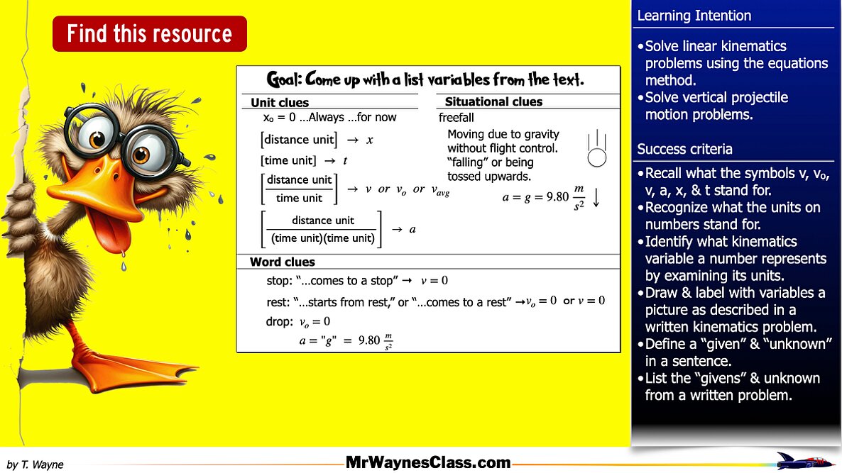 003 Kinematics Problem Solving w-vectors 2026.012