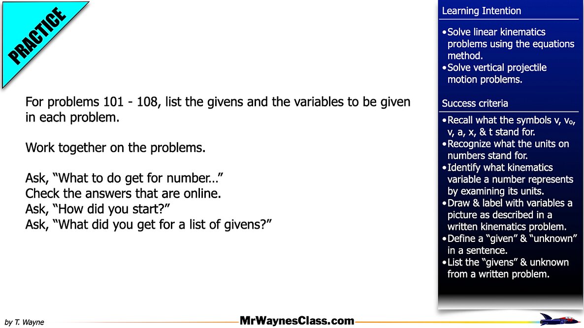 003 Kinematics Problem Solving w-vectors 2026.019
