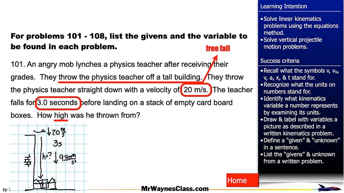 003 Kinematics Problem Solving w-vectors 2026.021