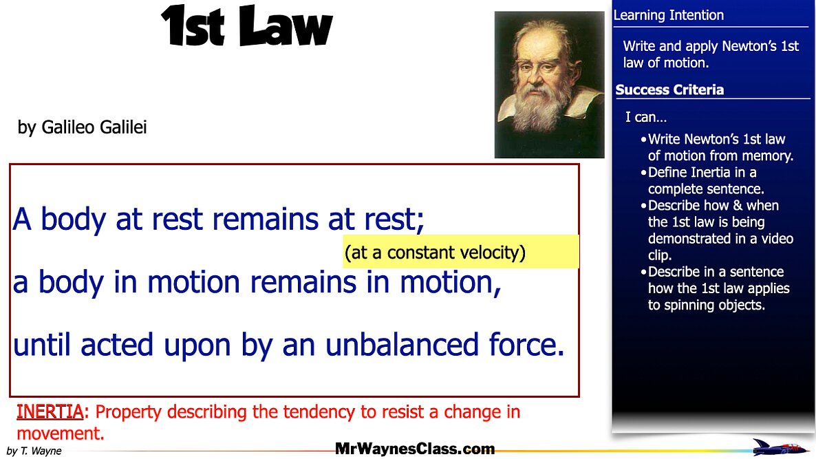 01 Newton's Laws 1st Law 2026.007