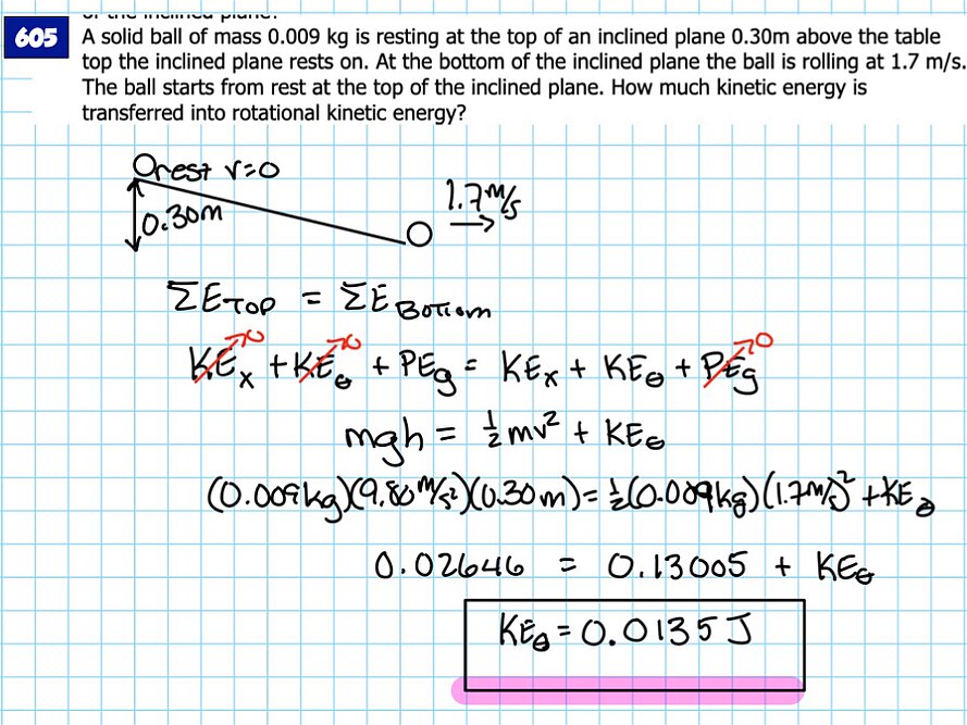 Rotational Energy and Momentum Answers.009