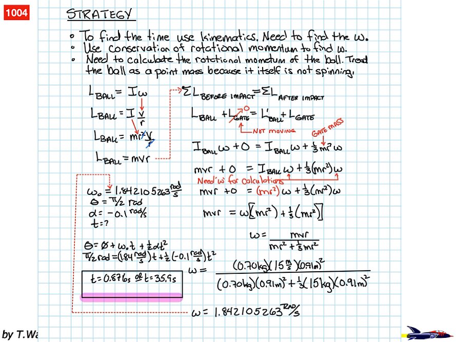 Rotational Energy and Momentum Answers.030