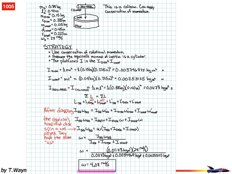 Rotational Energy and Momentum Answers.031