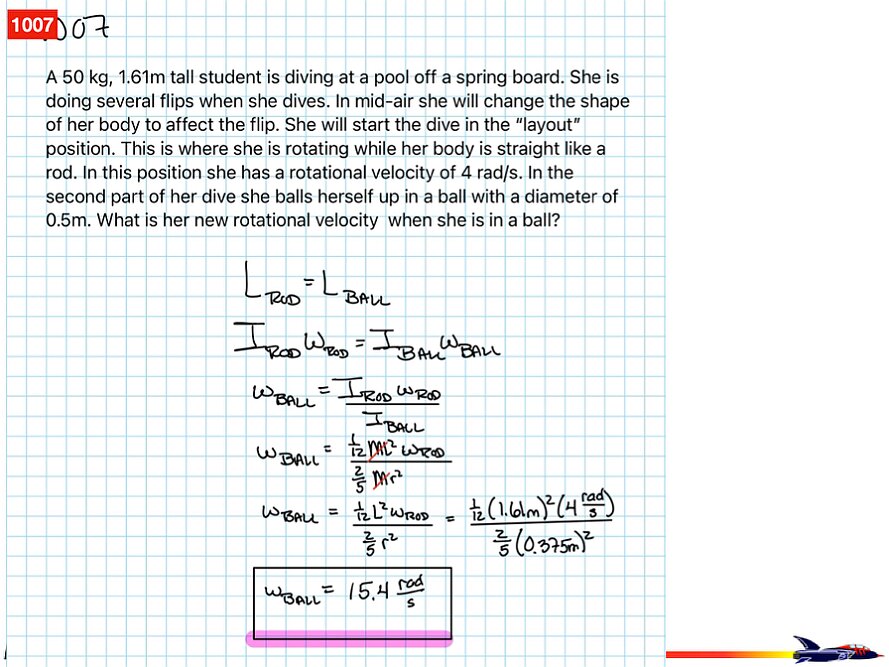 Rotational Energy and Momentum Answers.033