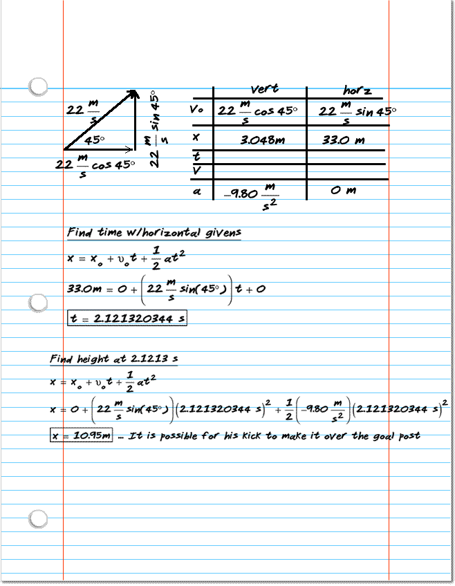 Solution on your notebook paper