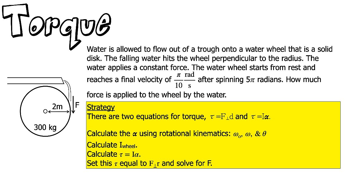 005 Torque for rotational motion.010