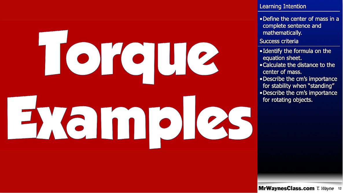 005 Torque for rotational motion.012