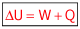 1st Law of thermodynamics Formula